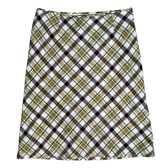 PENDLETON Wool Blend A-line Skirt Yellow/Purple/Green Argyle Plaid Lined sz 2P - Picture 1 of 7